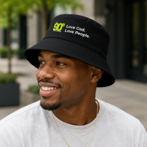 90° Love God. Love People. Bucket Hat