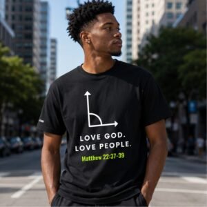 Love God. Love People. Unisex Dark T-Shirt